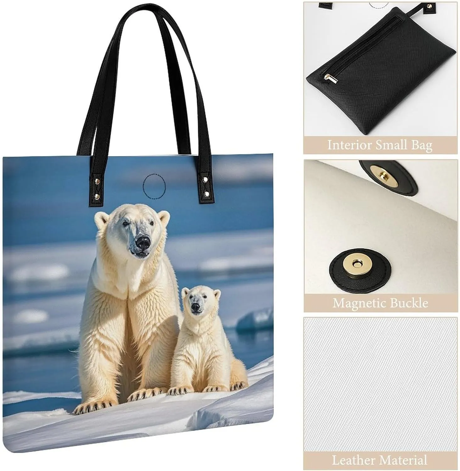 Leather Handbag for Women Tote Bag with Magnetic Buckle Rainbow Color Plaid-png Crossbody Bag Shoulder Bags