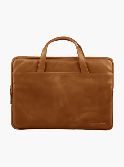 Leather Laptopcase Silkeborg for PC & MacBooks up to 15"- Tan