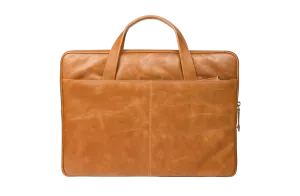 Leather Laptopcase Silkeborg for PC & MacBooks up to 15"- Tan