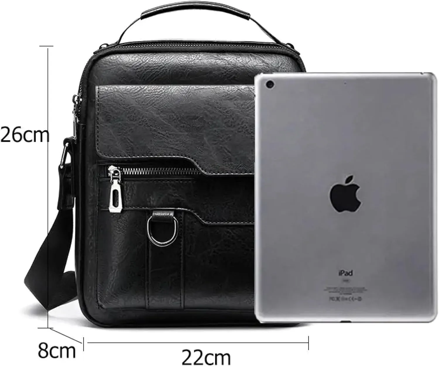 Leather Messenger Bag for Men, Stylish Briefcase for work & Office, Crossbody design, sleek leather finish