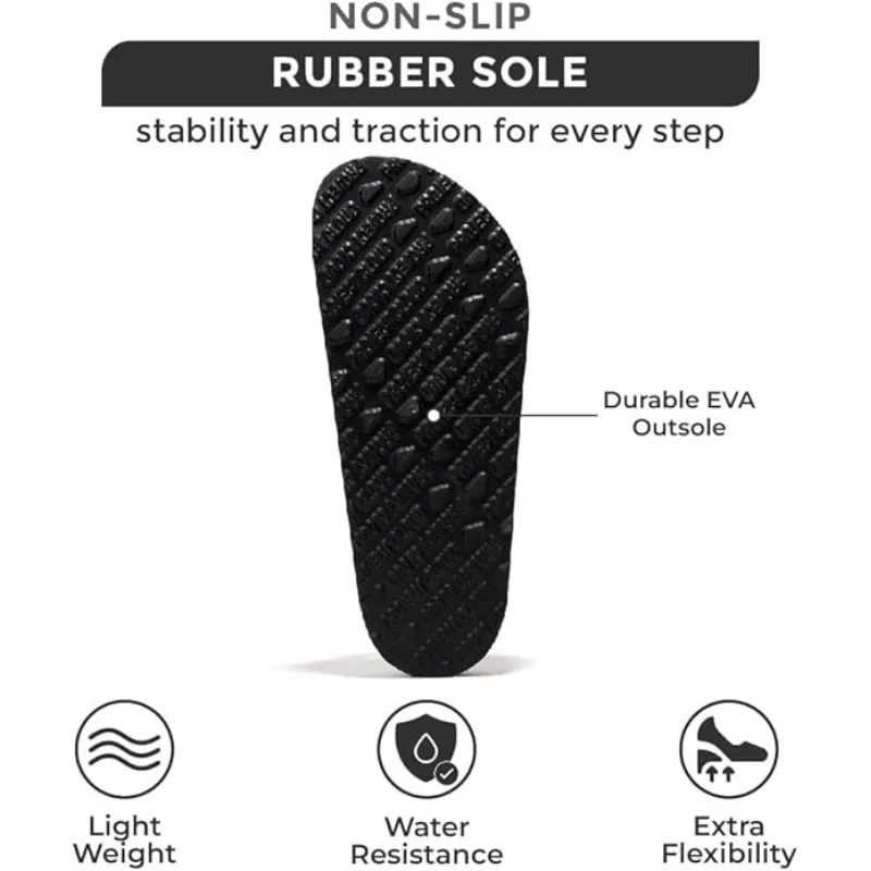 Leather Slides With Cork Footbed And Adjustable Buckle Straps
