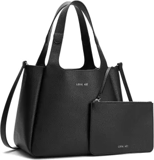 Leather Tote Bag for Women, Top Handle Ladies Shoulder Bags Work Totes Womens Purses and Handbags for Travel Office