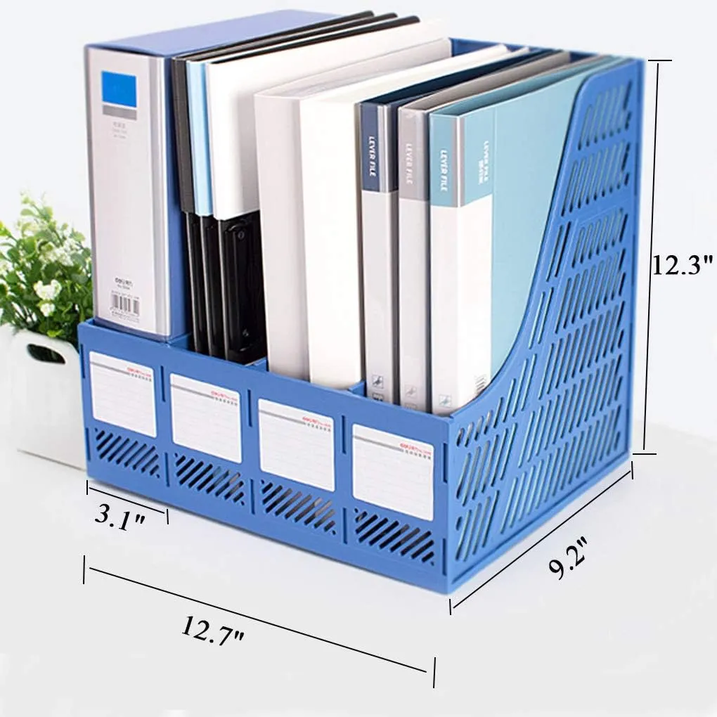 Lemical A4 Office Organizer Letter Size File Folder Organiser File Holder Desktop File Organizer Boxes Magazine File Dividers Document File Organizer Office Storage Boxes Desk File Rack Box