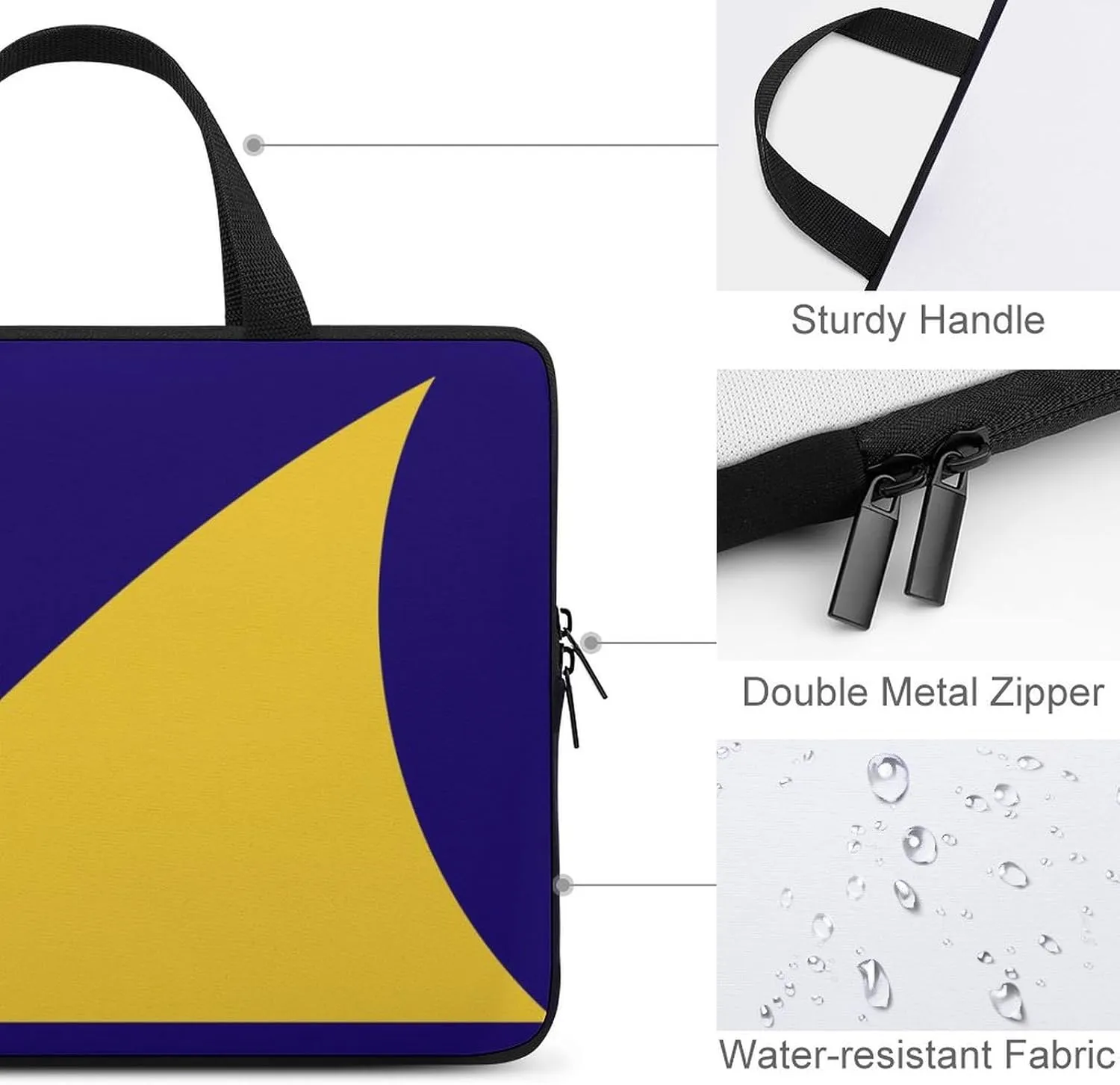 Liechtenstein Flag Laptop Sleeve Case 15-15.6 Inch, Durable Neoprene Bag for Computer