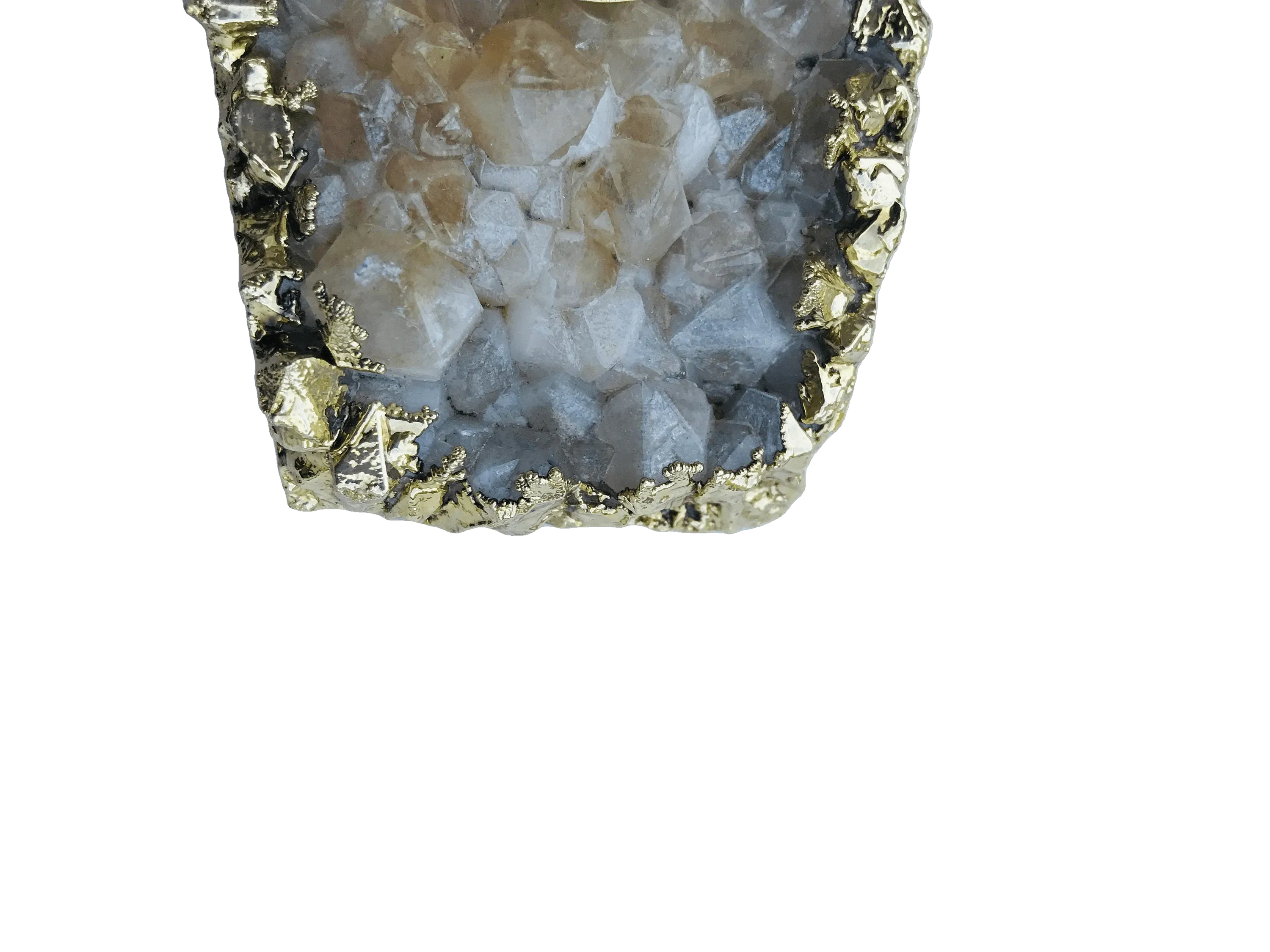 Light Brown Agate Gemstone Taper Candle Holder