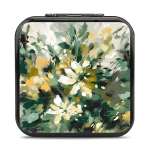 Light Yellow Dark Green Switch Game Case Switch Game Holder Cartridge Case Storage 24 Games & 2 Micro Sd Card Slots, Travel Carry Cases, Portable Games Card Storage, Hard Shell, Buckle Closure