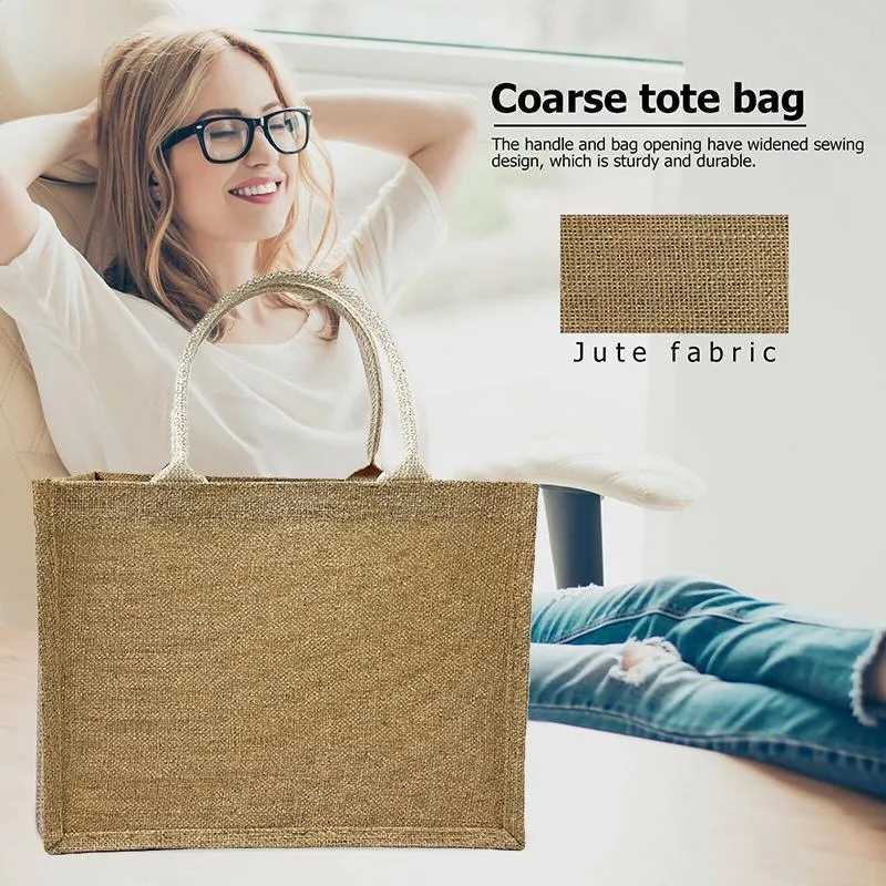 Linen Handbag Gift Shopping Bag 10PCS