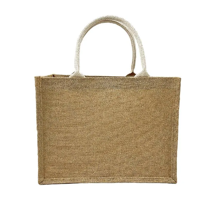 Linen Handbag Gift Shopping Bag 10PCS