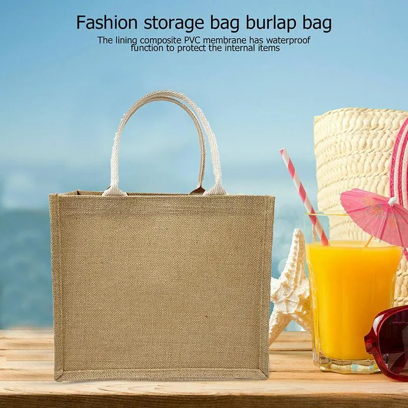 Linen Handbag Gift Shopping Bag 10PCS