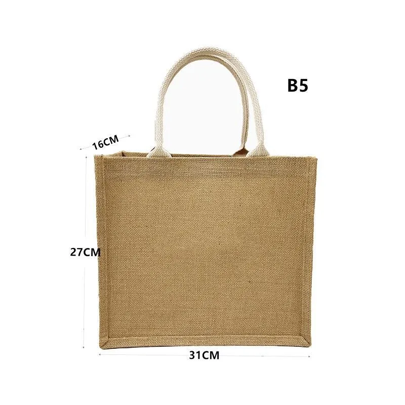 Linen Handbag Gift Shopping Bag 10PCS