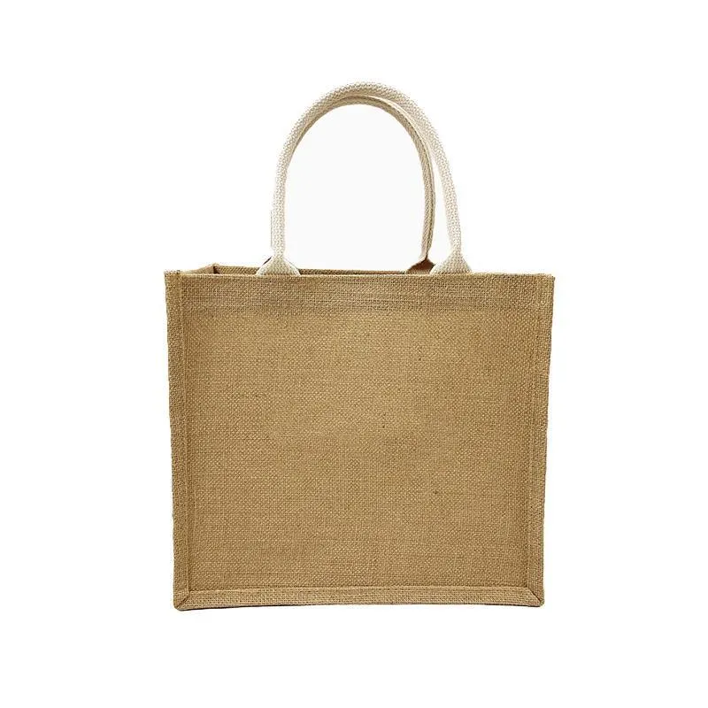 Linen Handbag Gift Shopping Bag 10PCS