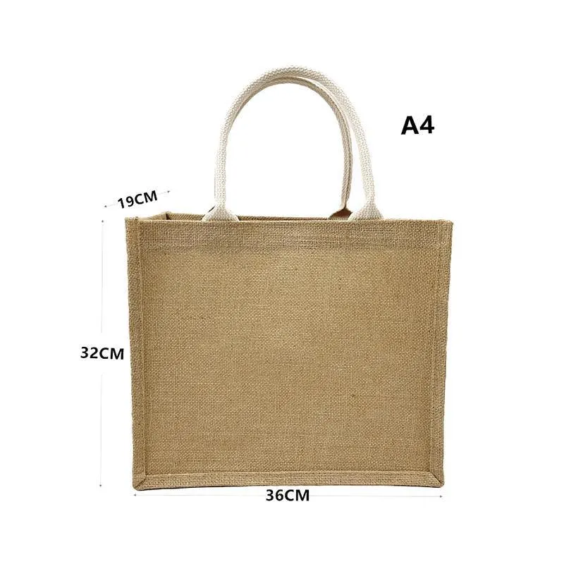 Linen Handbag Gift Shopping Bag 10PCS