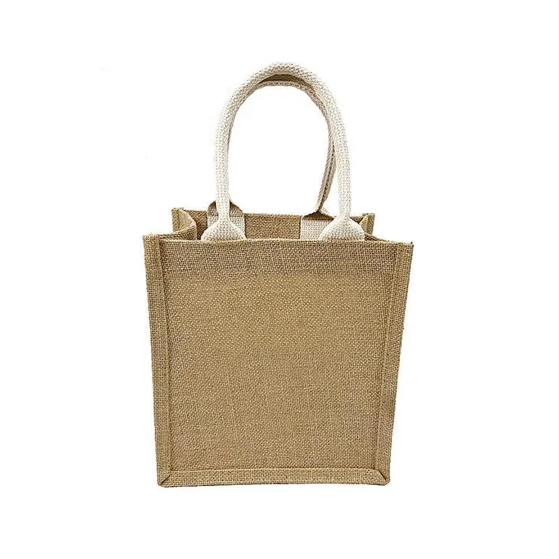Linen Handbag Gift Shopping Bag 10PCS