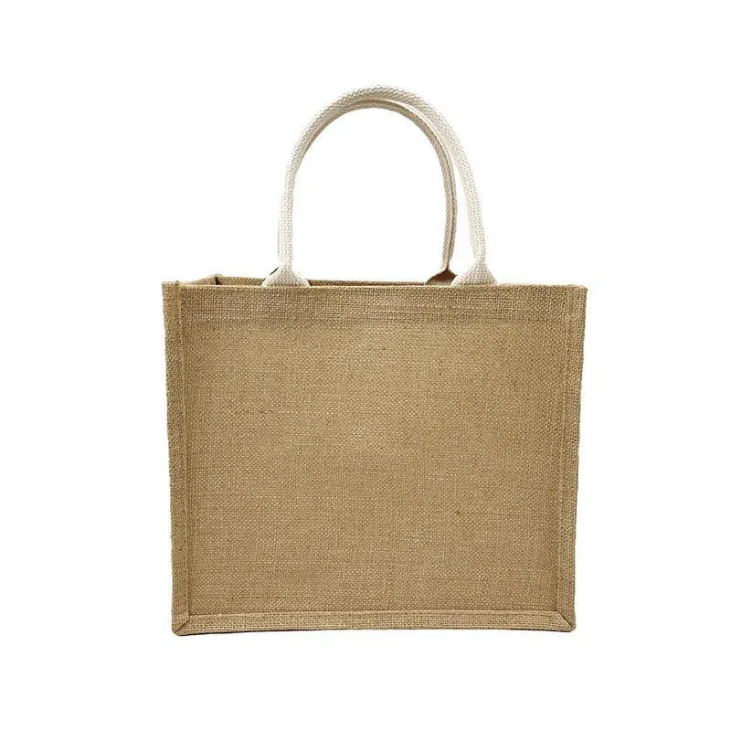 Linen Handbag Gift Shopping Bag 10PCS