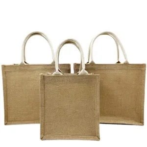 Linen Handbag Gift Shopping Bag 10PCS