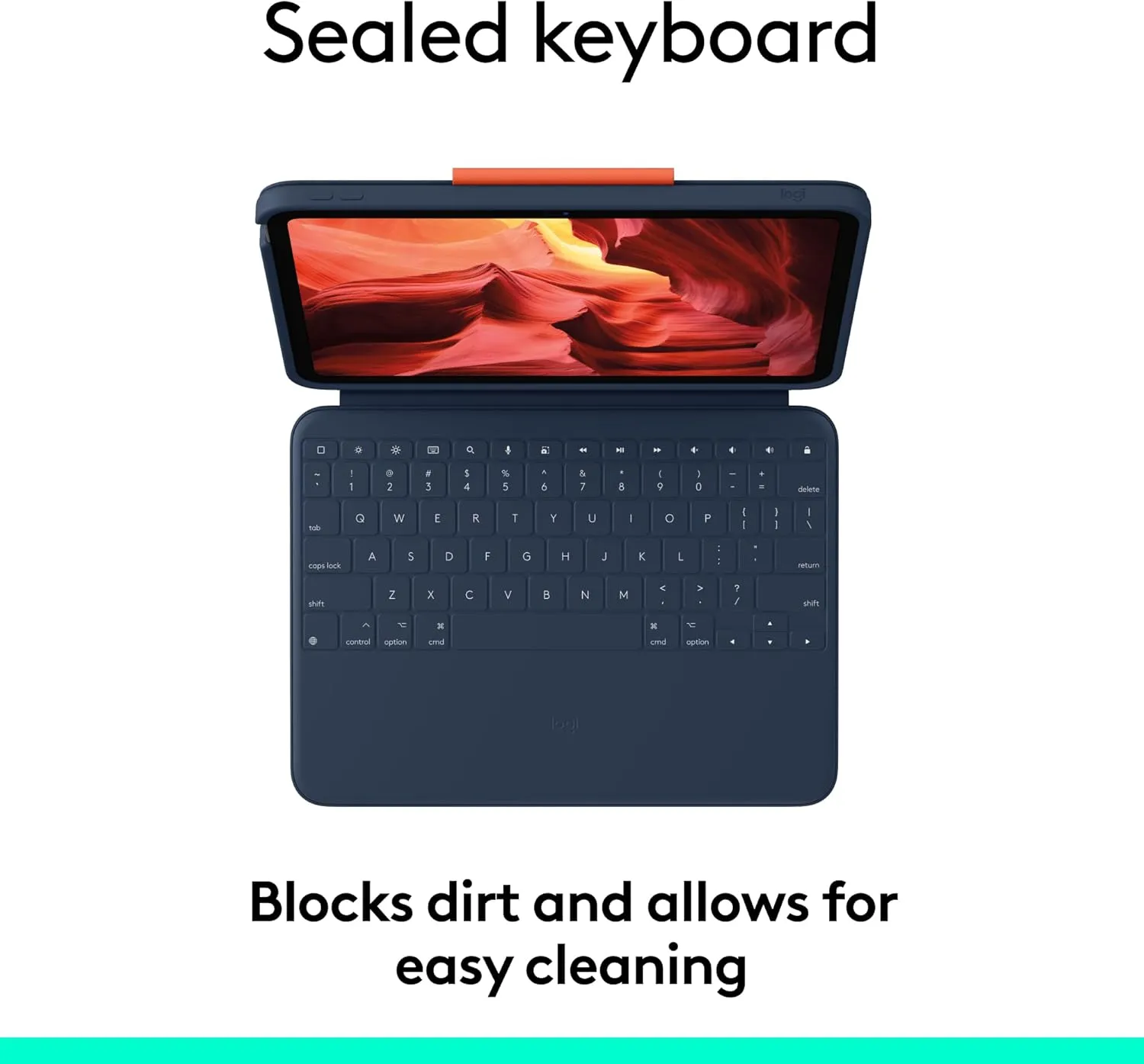 Logitech Rugged Combo 4 for iPad (10th Generation) Protective Keyboard Case with Smart Connector and Durable Spill-Proof Keyboard