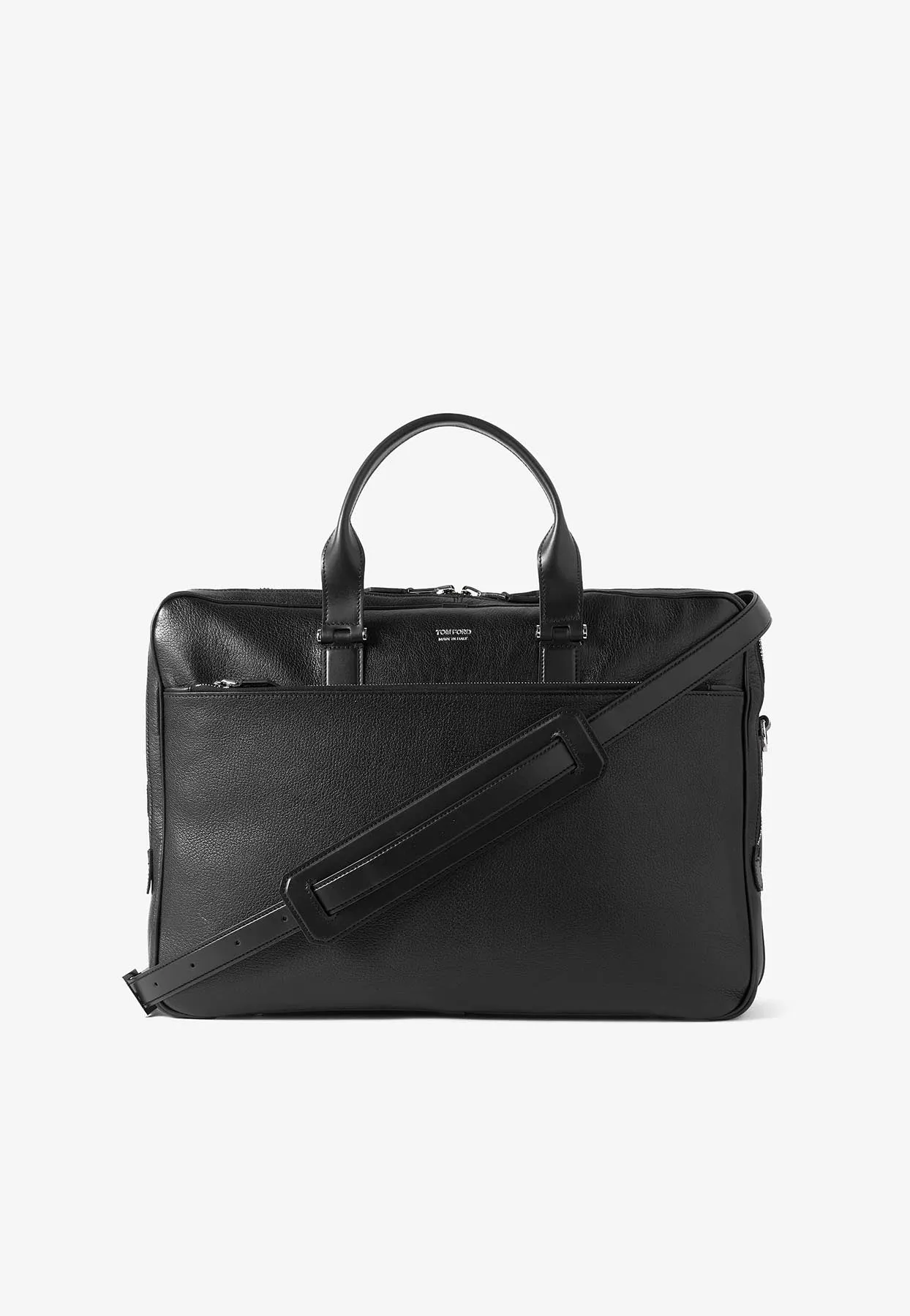 Logo Leather Briefcase