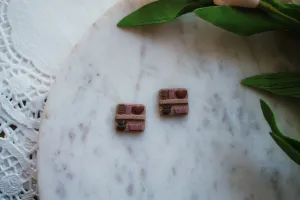 Lovers Bookshelf Stud Earrings