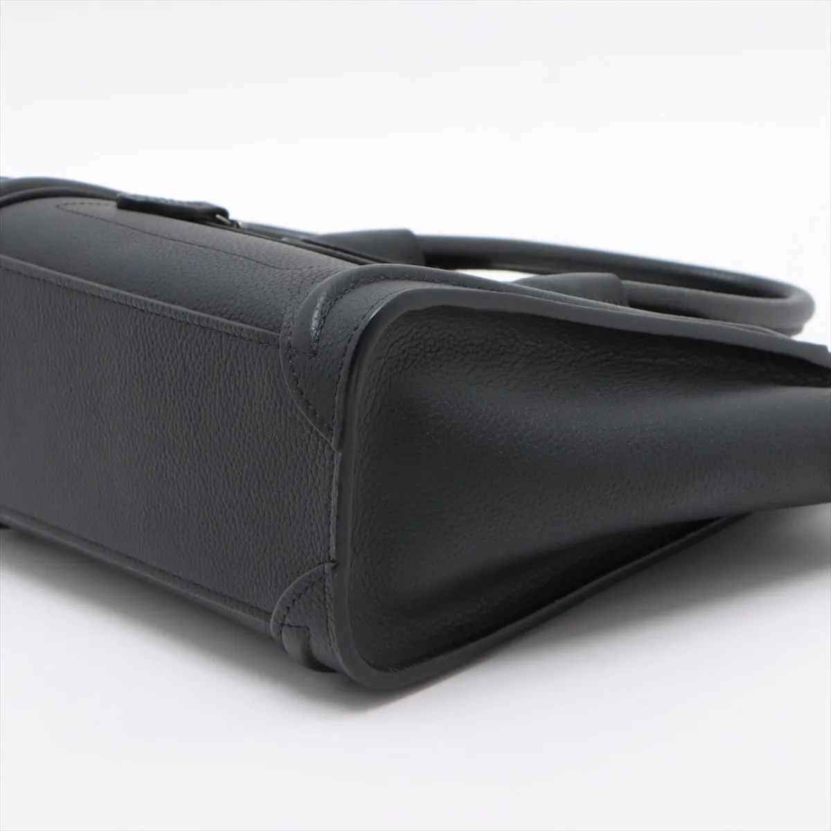 Luggage Nano Leather Tote Bag Black