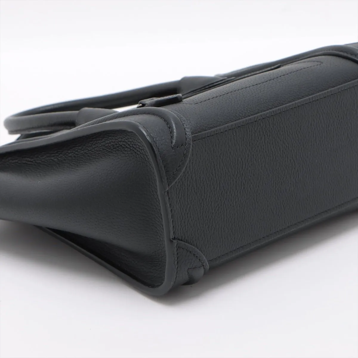 Luggage Nano Leather Tote Bag Black