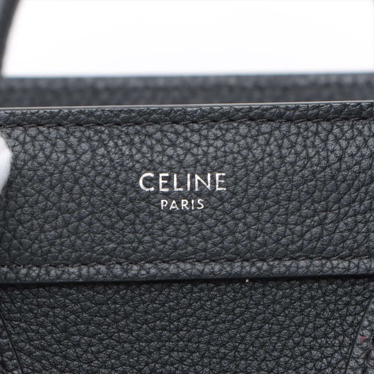 Luggage Nano Leather Tote Bag Black