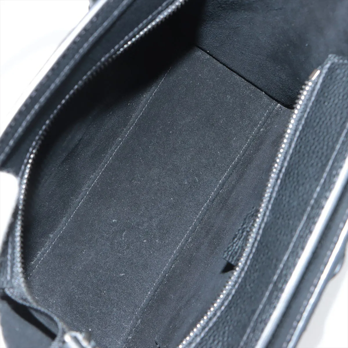 Luggage Nano Leather Tote Bag Black