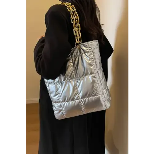 Luxurious Black Bubble Texture Chain Handbag for Elegant Evenings