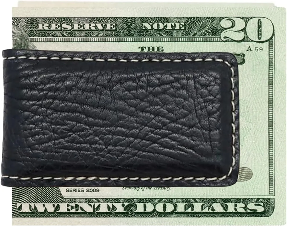 Magnetic Money Clip for Men Genuine Leather Money Clip for Men with 2 Strong Shielded Magnets | Minimalist, Slim Money Clip Holds 12 to 15 Bills