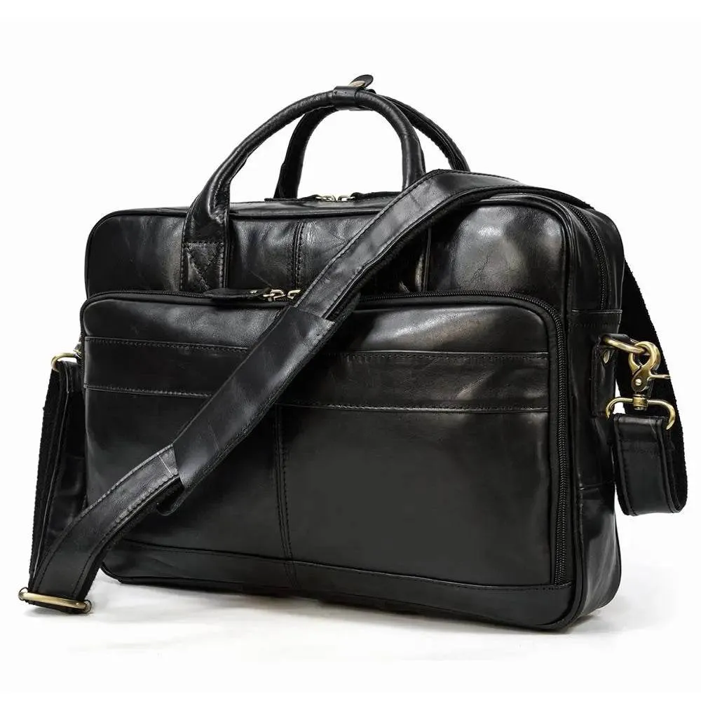 MAHEU Retro Laptop Briefcase Bag Genuine Leather Handbags Casual 15.6 Pad Bag Daily Working Tote Bags for documents