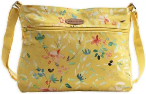Maison d' Hermine Cross Body Bag Cotton Adjustable Shoulder Strap Hand Bag Tote purse with Zippered & Slip Pockets