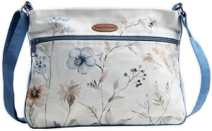 Maison d' Hermine Cross Body Bag Cotton Adjustable Shoulder Strap Hand Bag Tote purse with Zippered & Slip Pockets