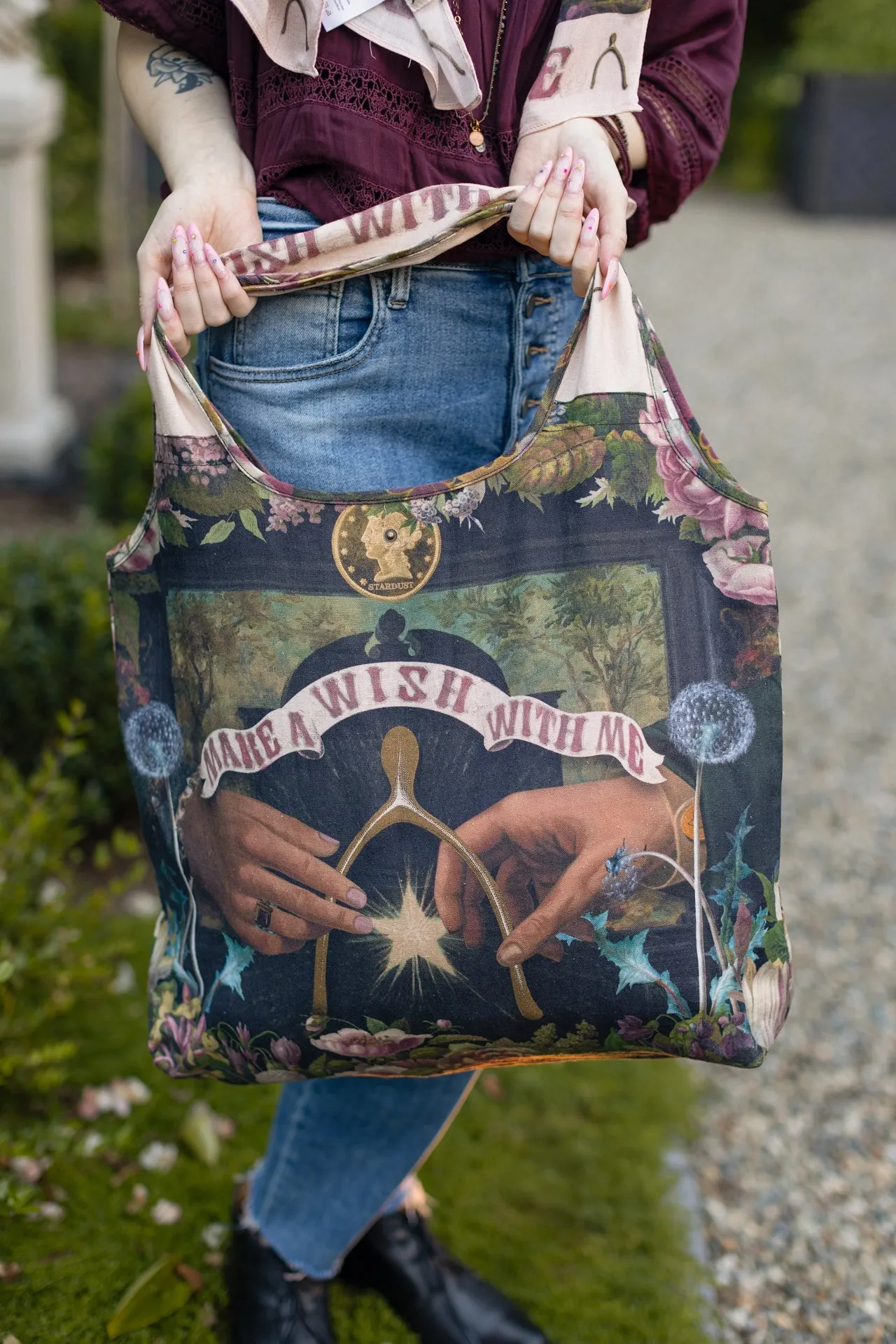 'Make a Wish' Linen Tote Bag - Market of Stars