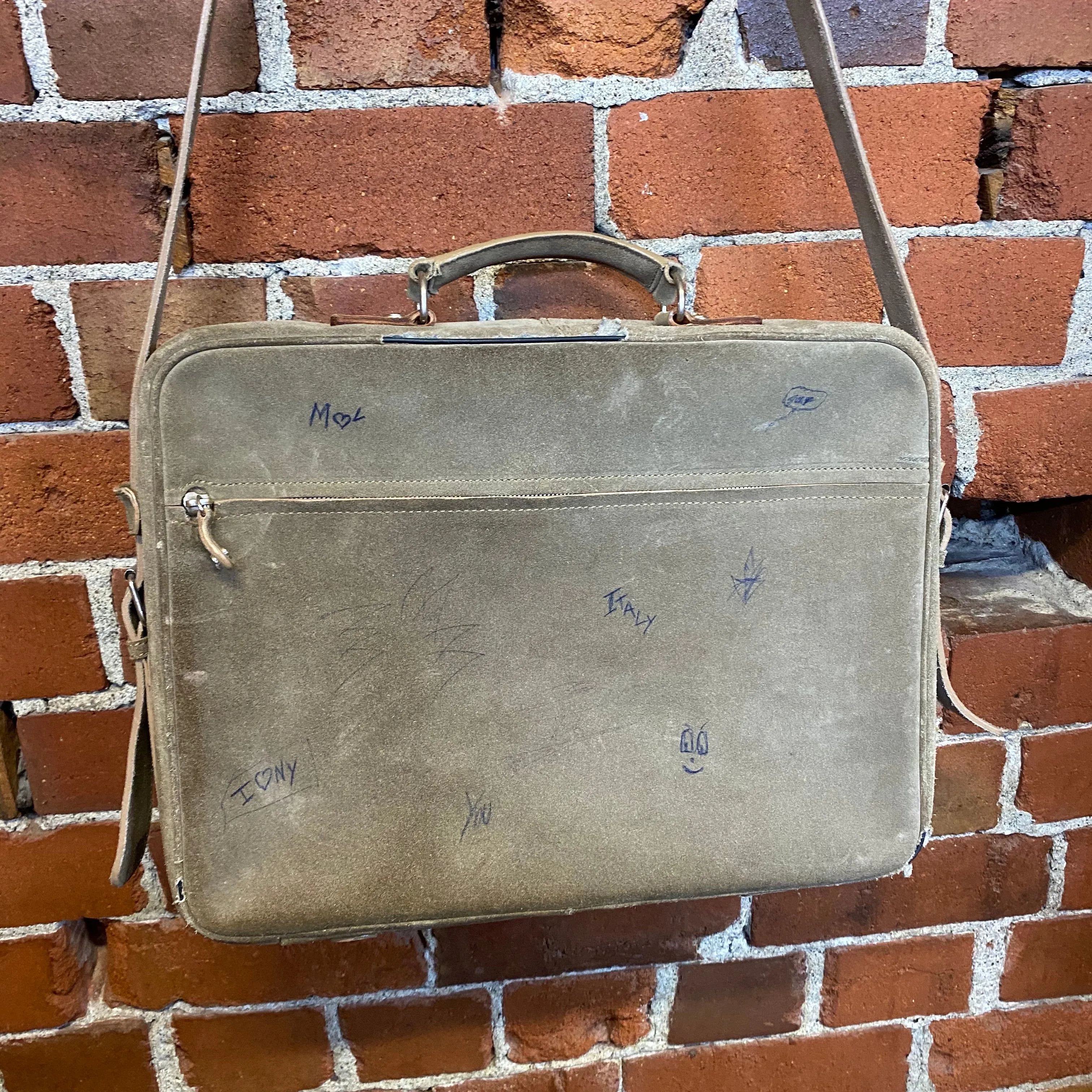MARTIN MARGIELA “school” leather satchel