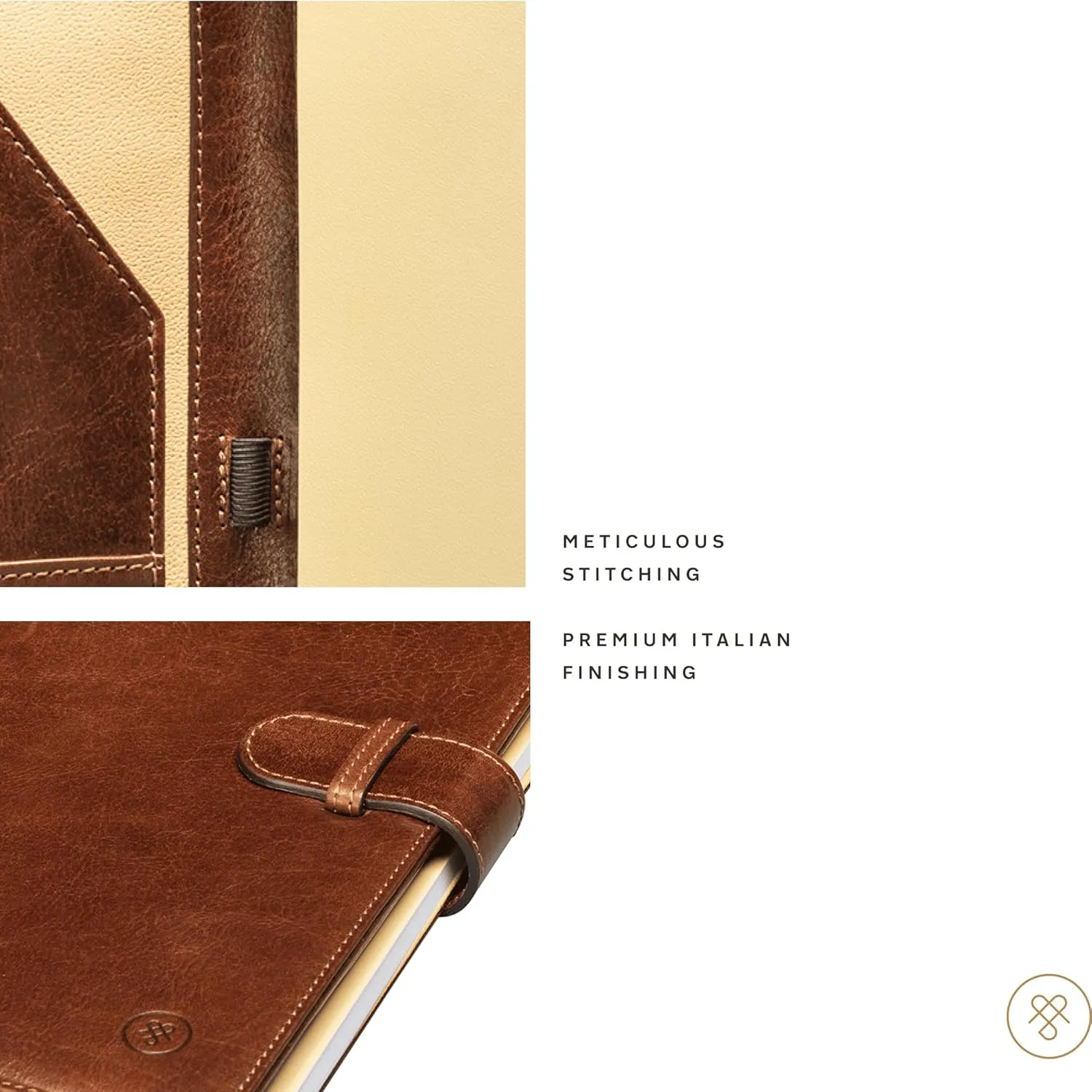 Maxwell Scott - Luxury Italian Leather Business Document Padfolio for Men Women with Organizer Panel - The Gallo Black