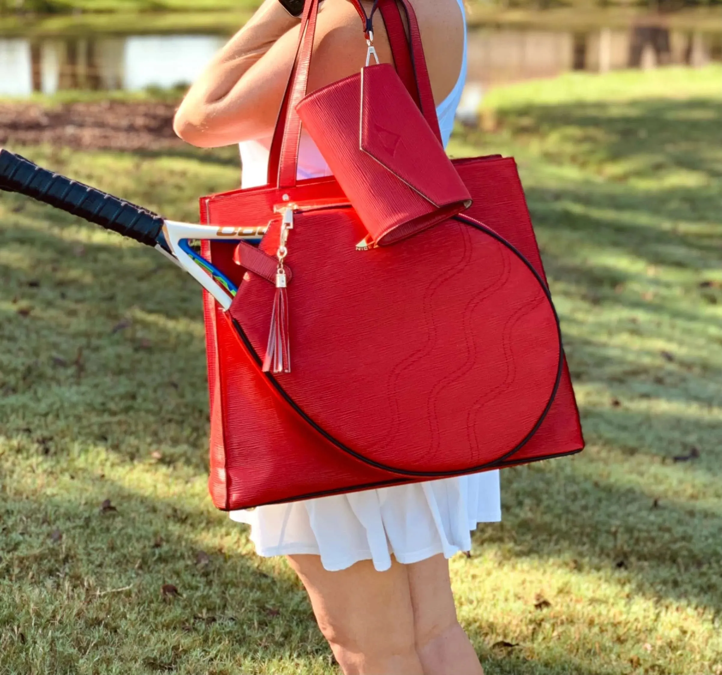 MAYA Tennis Tote Red