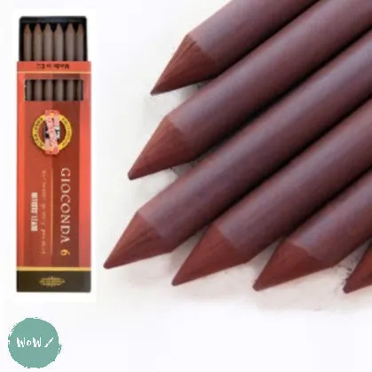 MECHANICAL CLUTCH PENCIL - 5.6mm - LEADS - Koh-i-noor Gioconda Sepia Leads