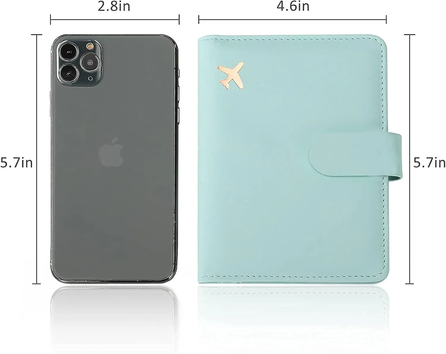 Melsbrinna Premium Leather Passport Holder Covers Case, Waterproof Rfid Blocking Travel Wallet Passport Holder with Pen Holder, Cute Passport Book for Women/Men