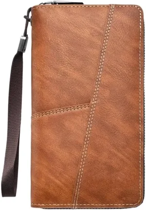 Men Leather Wallets Long Design Causal Purses Zipper Wallet Coin Card Holders Slim Money Bag High Capacity Credit Case purse