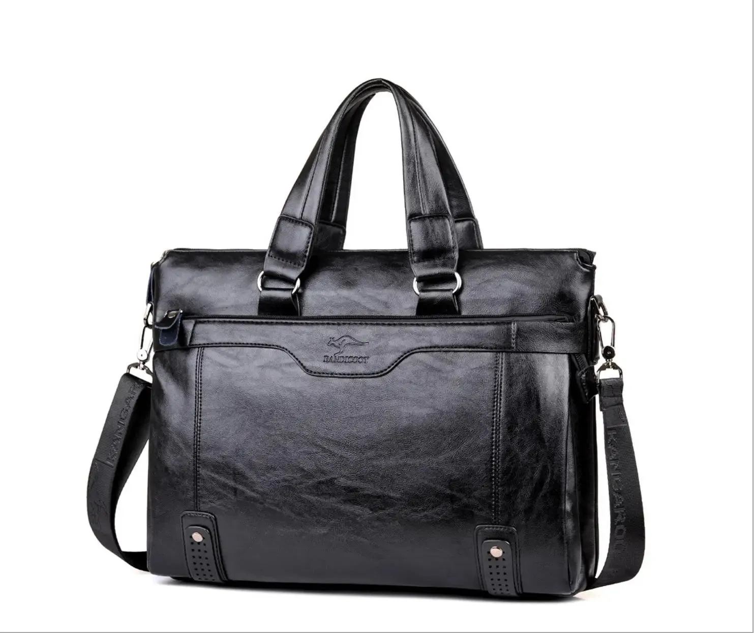 men's briefcase 15in computer bag male leather briefcase for men shoulder laptop bag office Casual sacoche a case for documents
