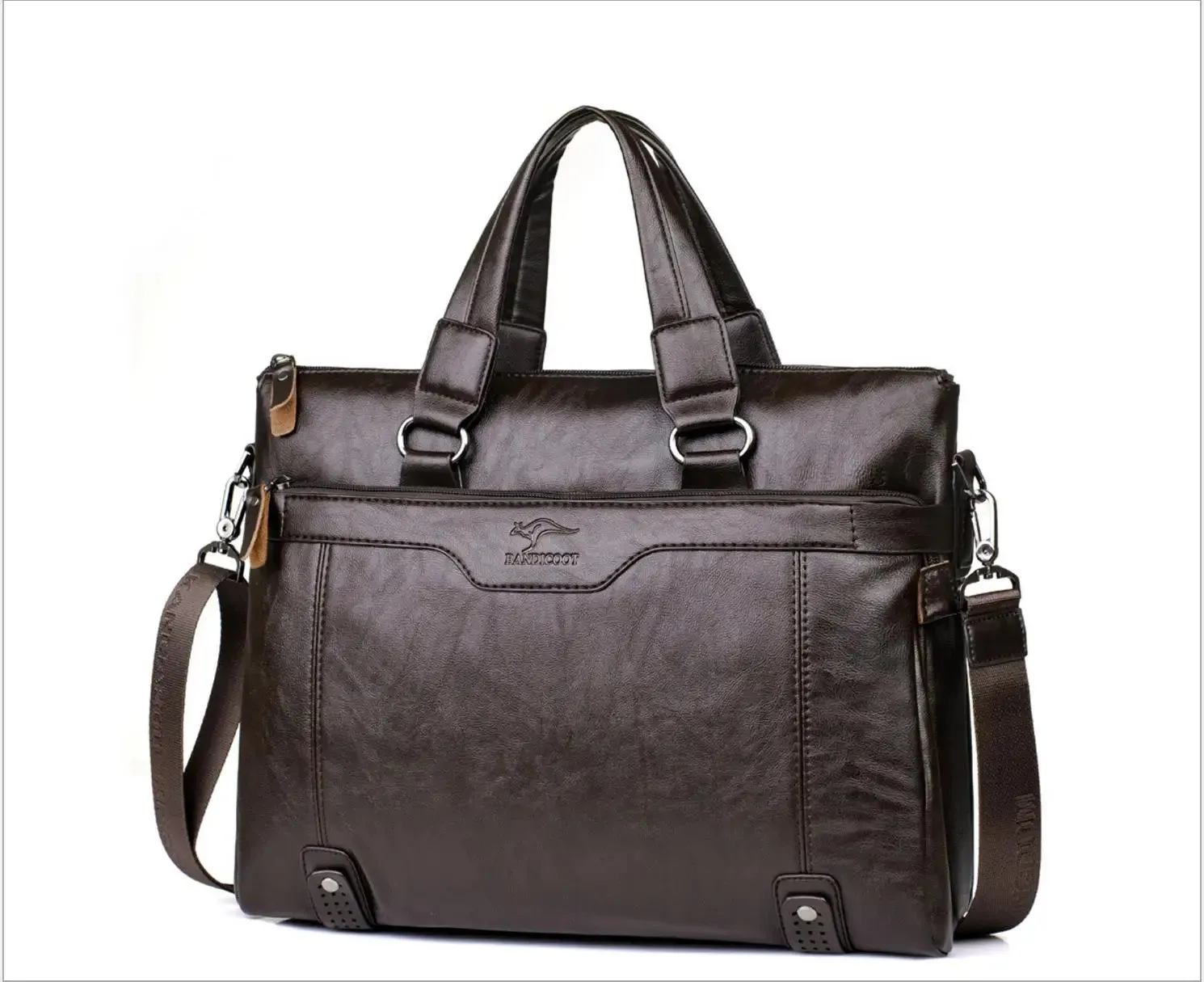 men's briefcase 15in computer bag male leather briefcase for men shoulder laptop bag office Casual sacoche a case for documents