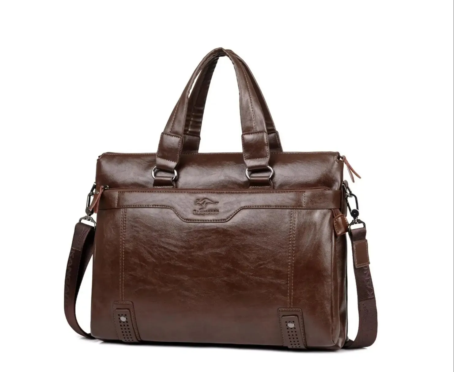 men's briefcase 15in computer bag male leather briefcase for men shoulder laptop bag office Casual sacoche a case for documents