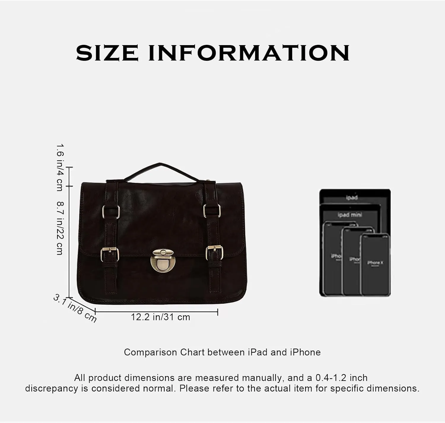 Messenger Bag Women -Faux Leather Cambridge Handbag - Vintage with Adjustable Shoulder Strap Briefcases Men