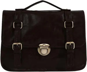 Messenger Bag Women -Faux Leather Cambridge Handbag - Vintage with Adjustable Shoulder Strap Briefcases Men