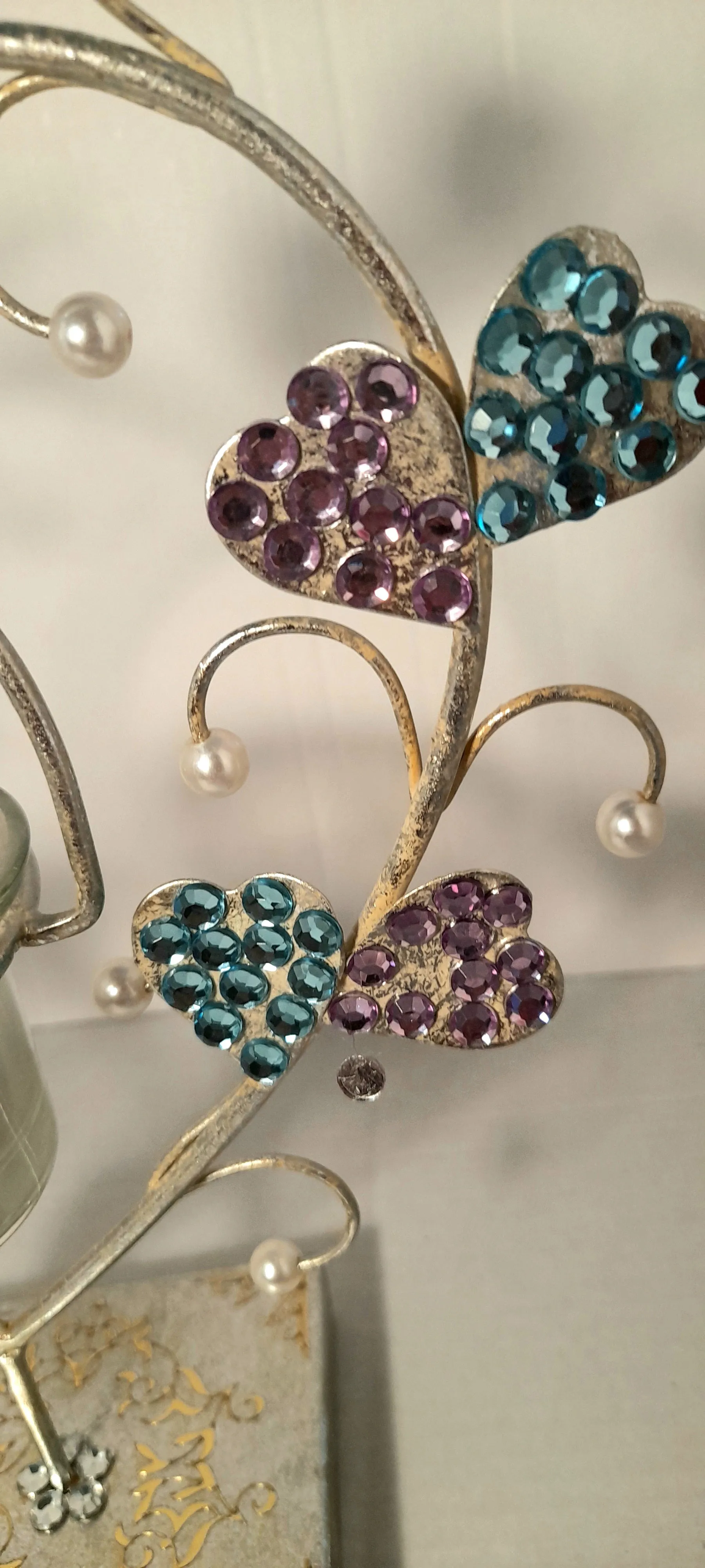 Metal art candle holders