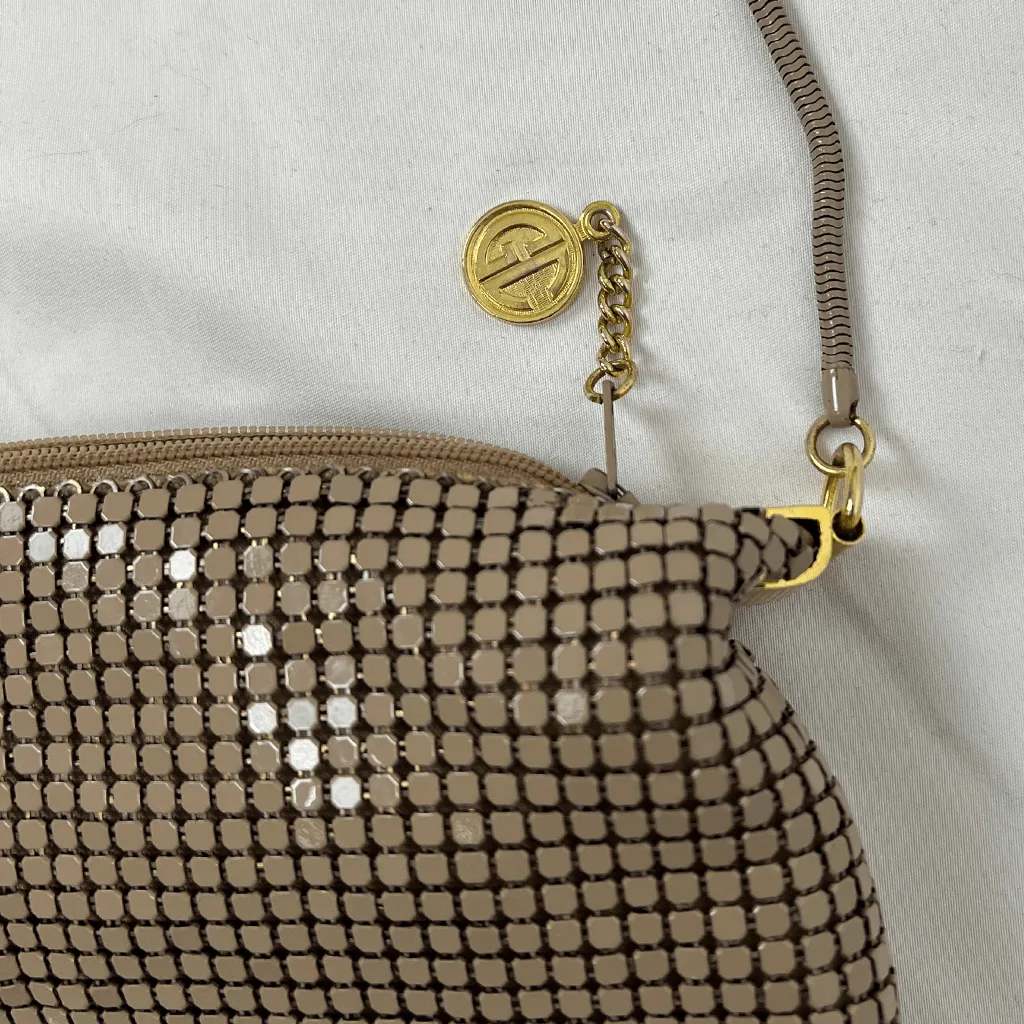 Metal Mesh Retro Beige Evening Shoulder Bag