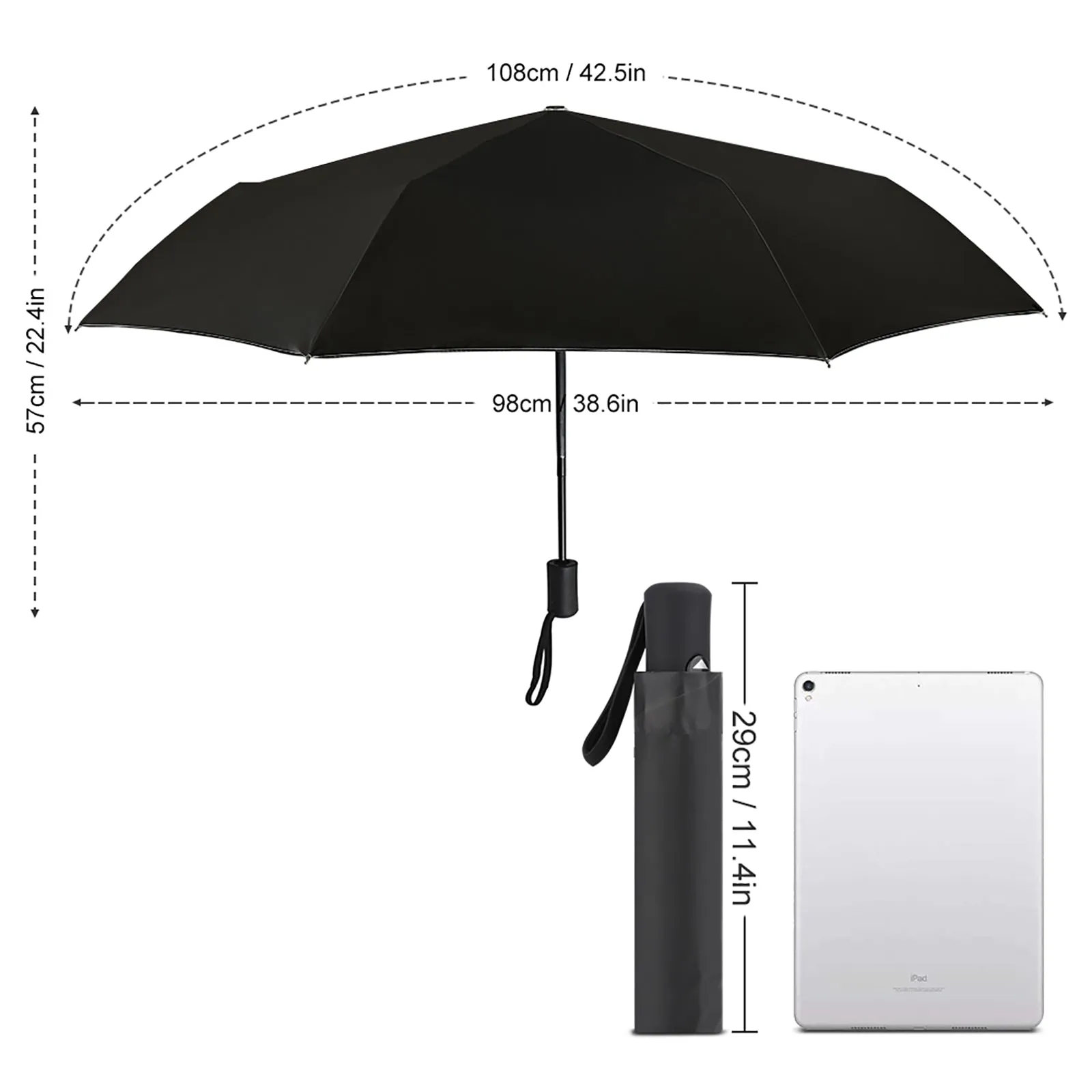 Midnight Crows Automatic Umbrella Inside Pattern ZYS06-8K