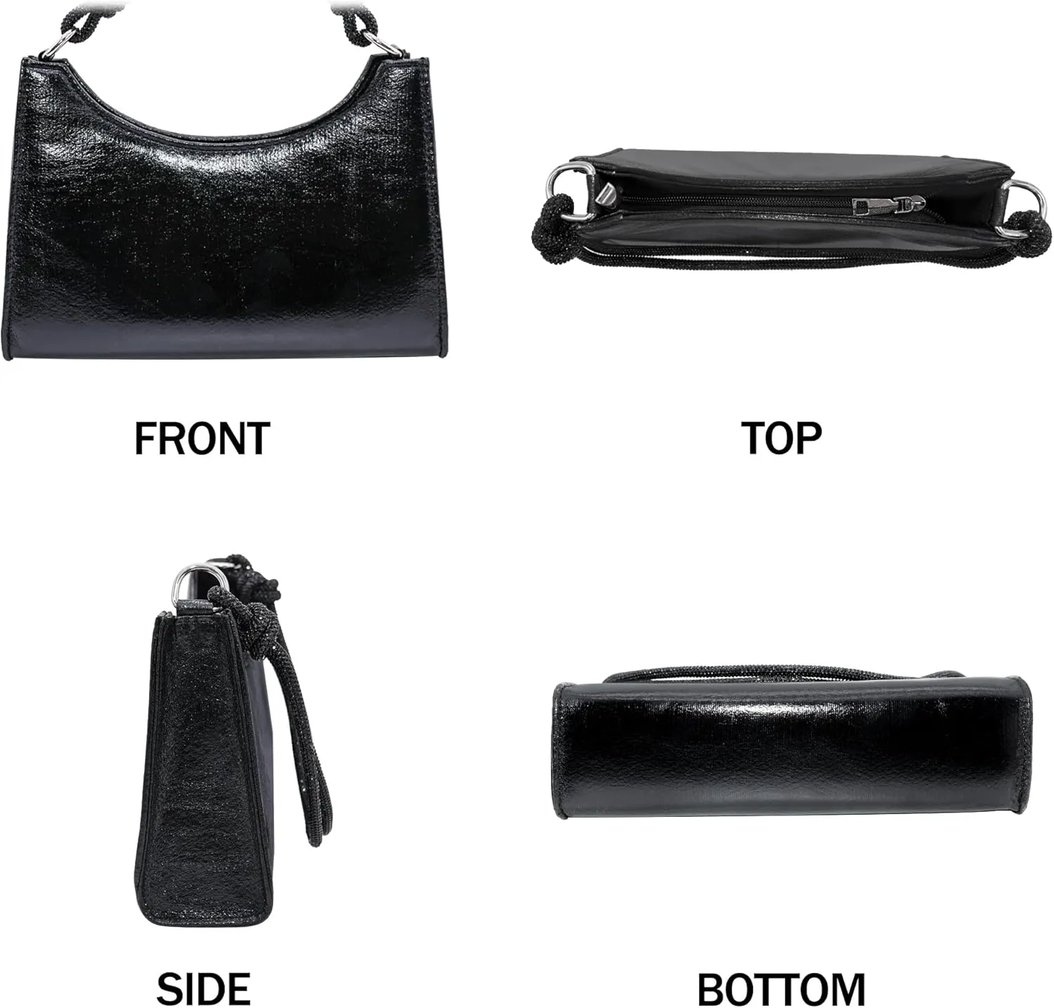 Milisente Clutch Purses For Women Vintage Evening Clutch Bags Formal Shoulder Bag With Rhinestone Handle