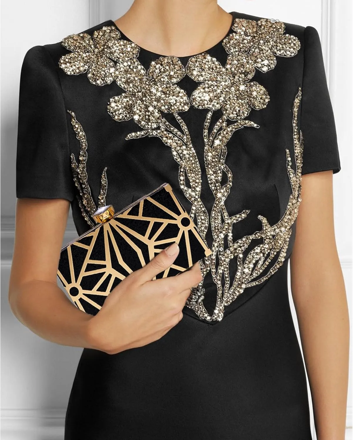 Milisente Gold Clutch Purses For Women Metallic Bridal Evening Clutch Bags Evening Formal Handbags