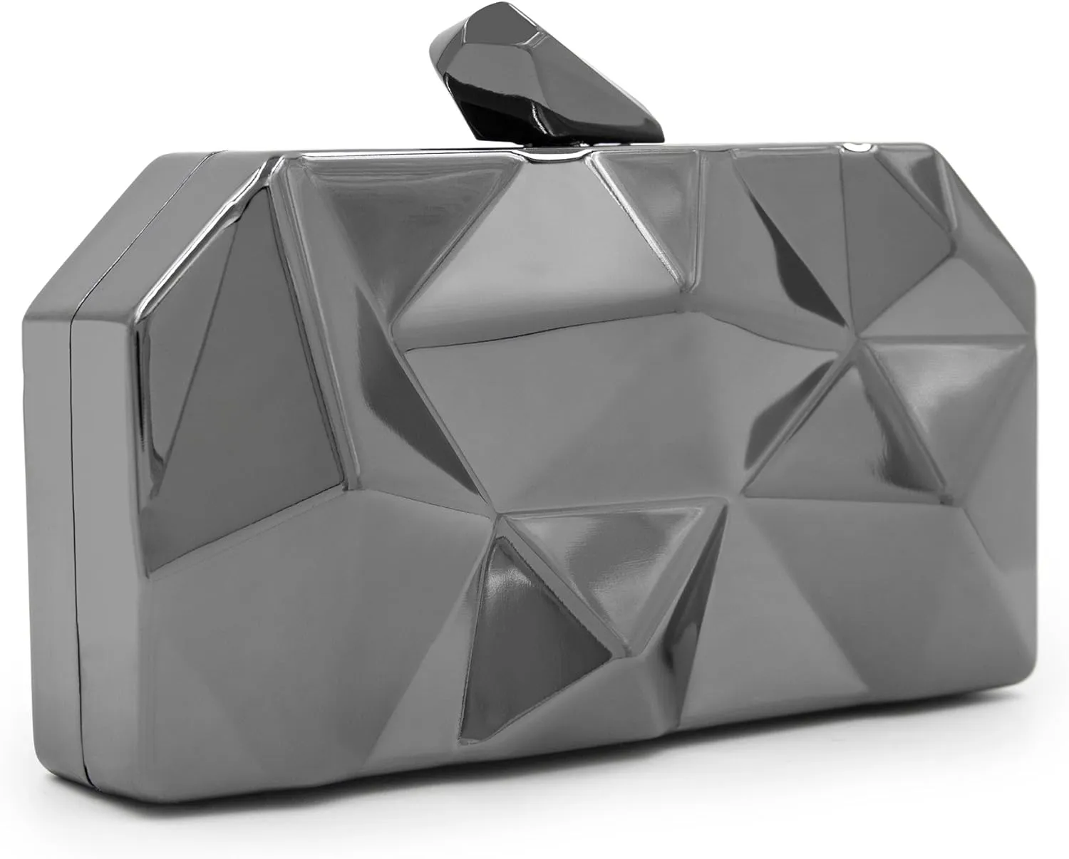 Milisente Women's Clutch Purses Metallic Bridal Party Geometric Evening Clutches Bags Cocktail Formal Handbags