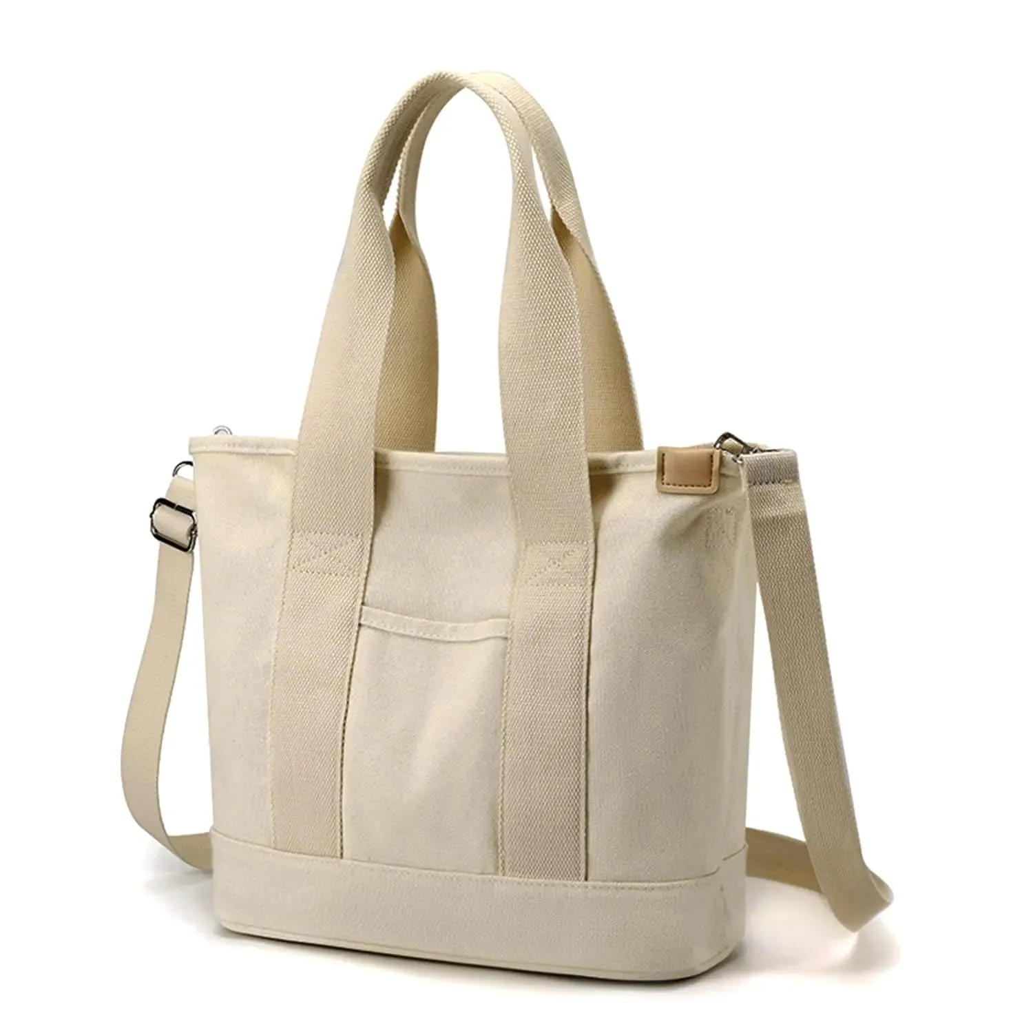 MINGRI Small Tote Bag for WomenMini Canvas Tote Bags with PocketsSmall Canvas Crossbody Bag Shoulder Bag with ZipperJapanese Hobo Tote Bag Small Satchel Bag with Shoulder Strap